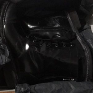 Black Leather Ankle Boots- Purchased from Yoox